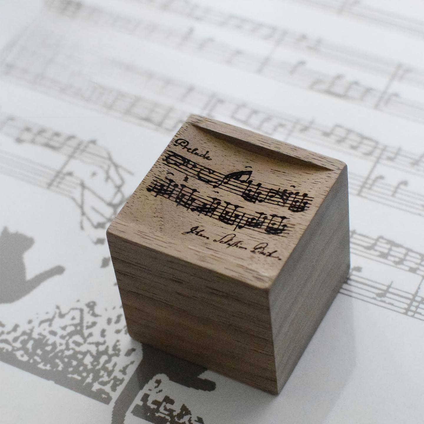 Classical Score Aroma Diffuser Block | Solid Wood Essential Oil Diffuser | Laser-Etched Music Score | Engravable