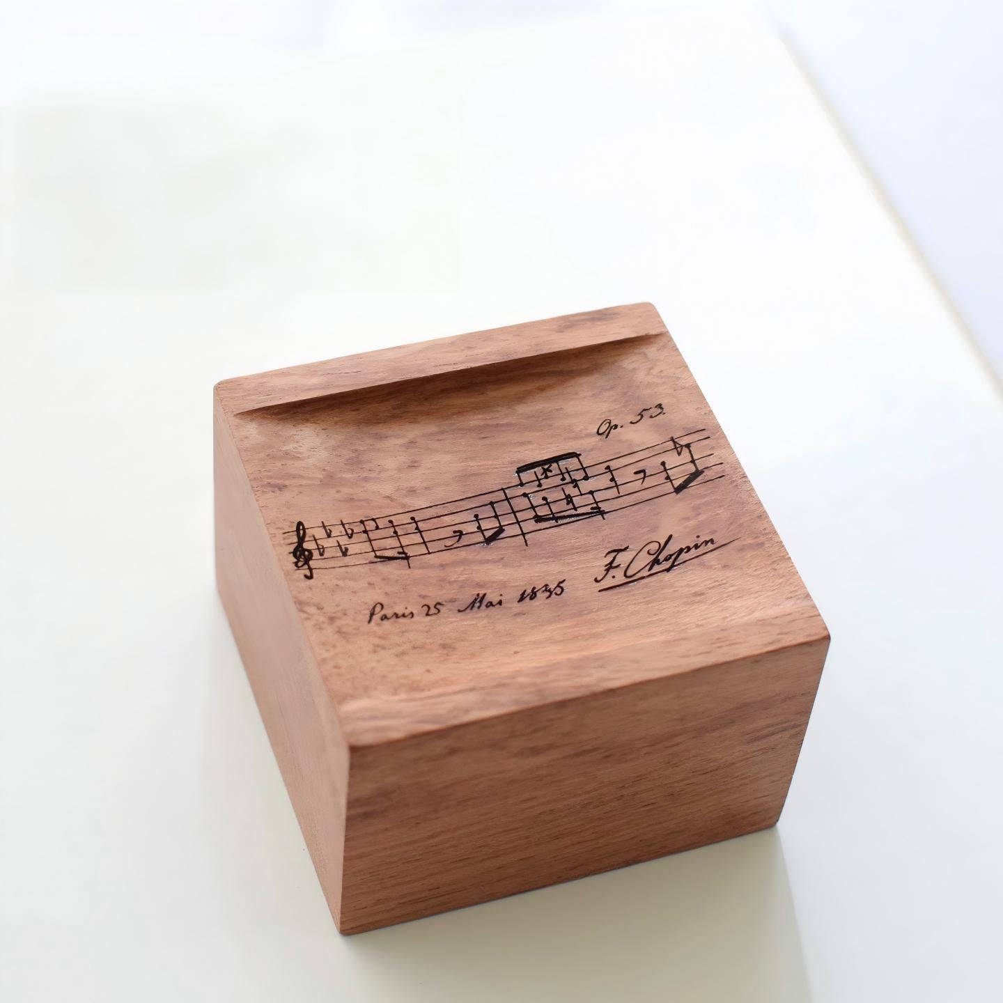Classical Score Aroma Diffuser Block | Solid Wood Essential Oil Diffuser | Laser-Etched Music Score | Engravable
