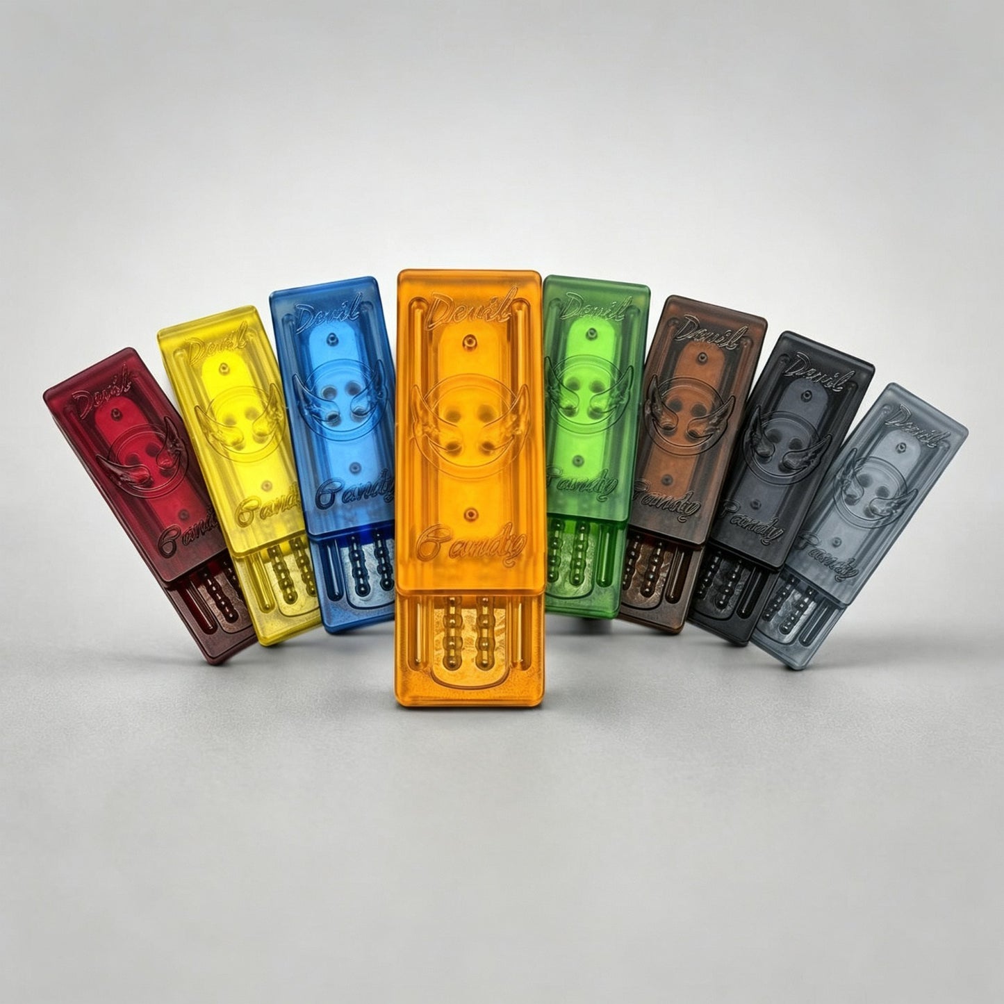 Crystal Candy EDC Push Card | Ultra-Dense Dual-Tone PMMA | 8 Colors | Engravable Fidget