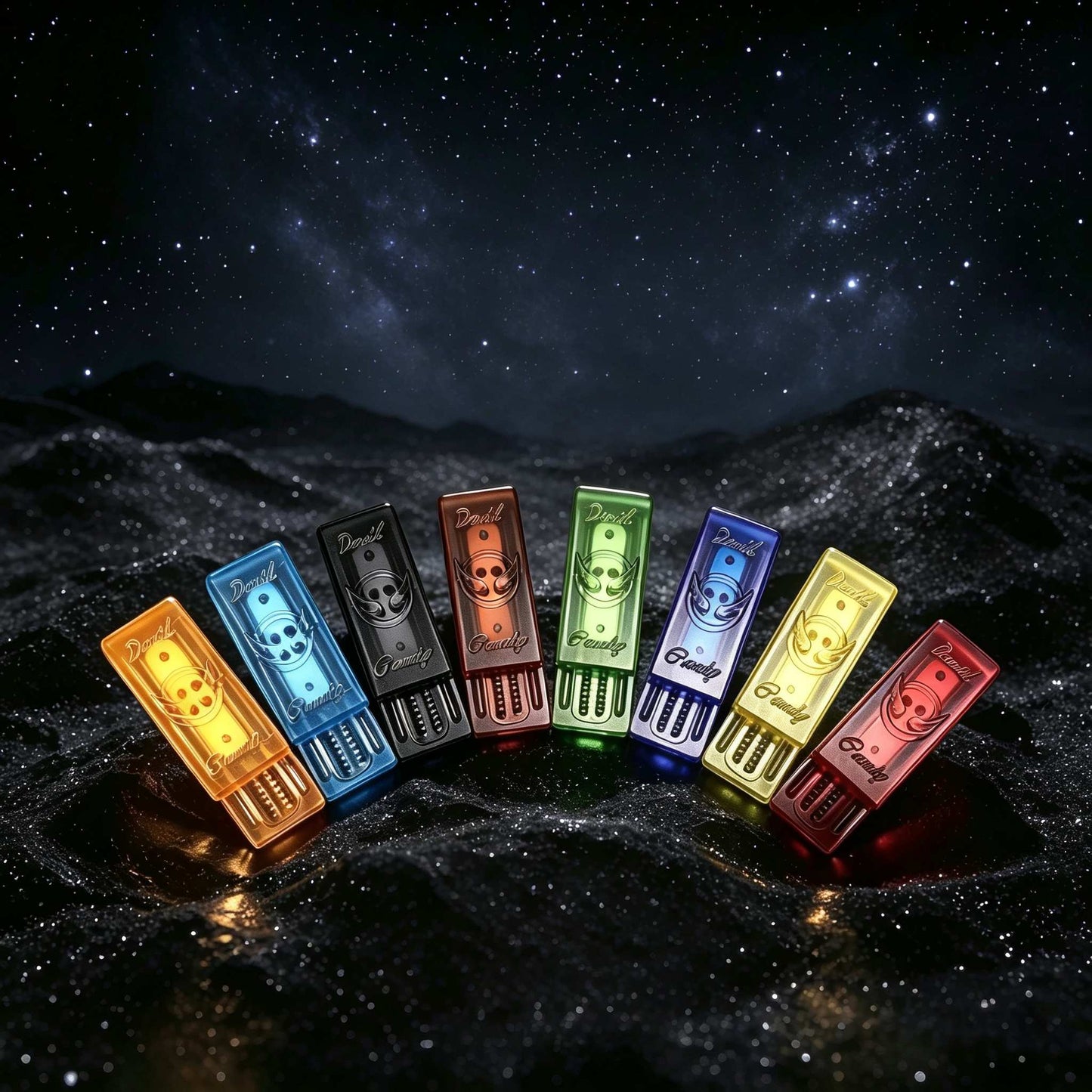 Crystal Candy EDC Push Card | Ultra-Dense Dual-Tone PMMA | 8 Colors | Engravable Fidget