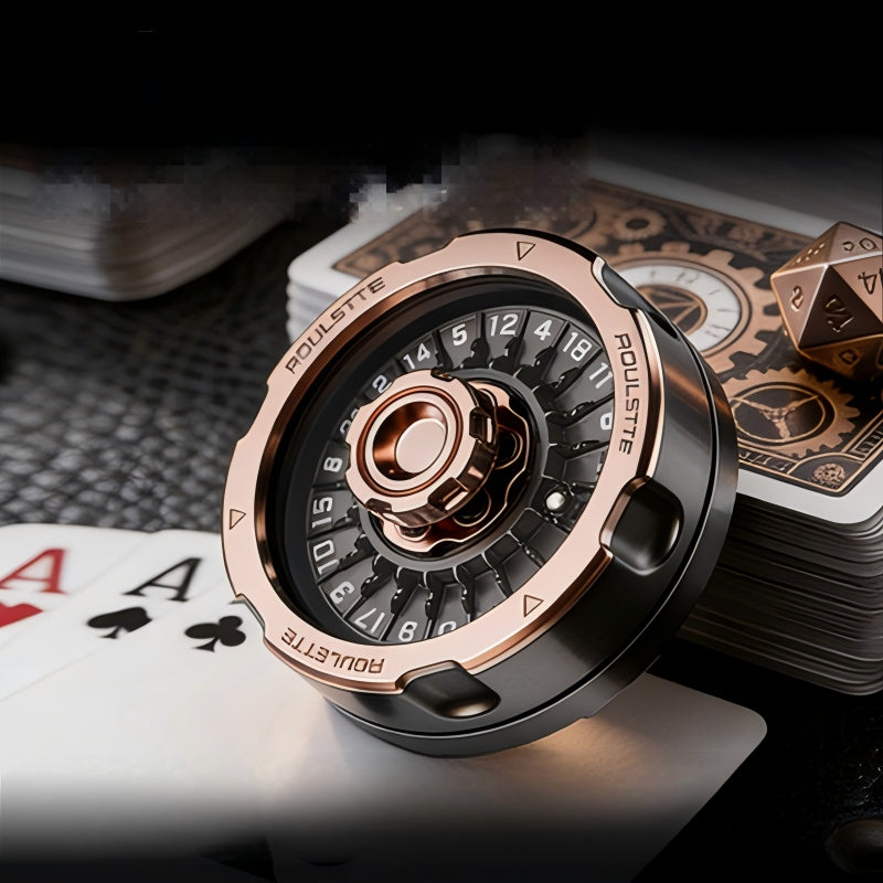 D20 Roulette Decision Spinner | Industrial EDC Stress Relief Fidget Toy | Steel Ball Click Feedback