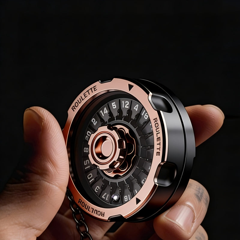 D20 Roulette Decision Spinner | Industrial EDC Stress Relief Fidget Toy | Steel Ball Click Feedback