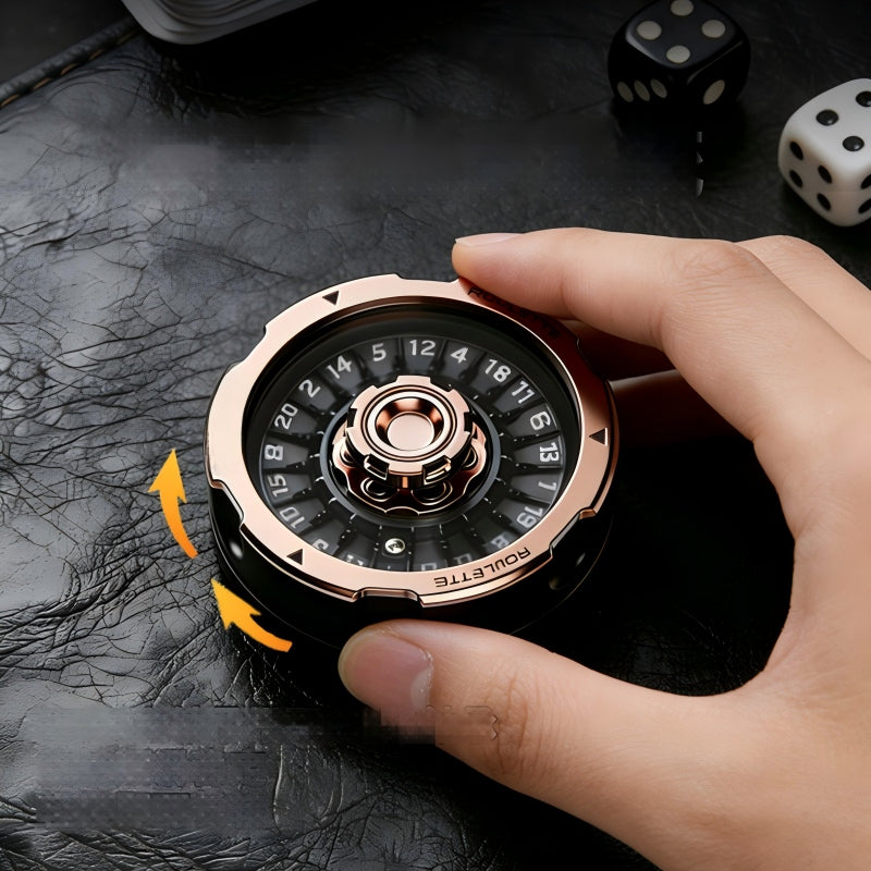 D20 Roulette Decision Spinner | Industrial EDC Stress Relief Fidget Toy | Steel Ball Click Feedback