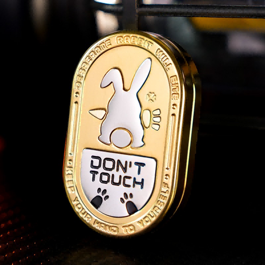 Desperate Rabbit EDC Clicker Coin | Stainless Steel Magnetic Fidget Toy | Stress Relief