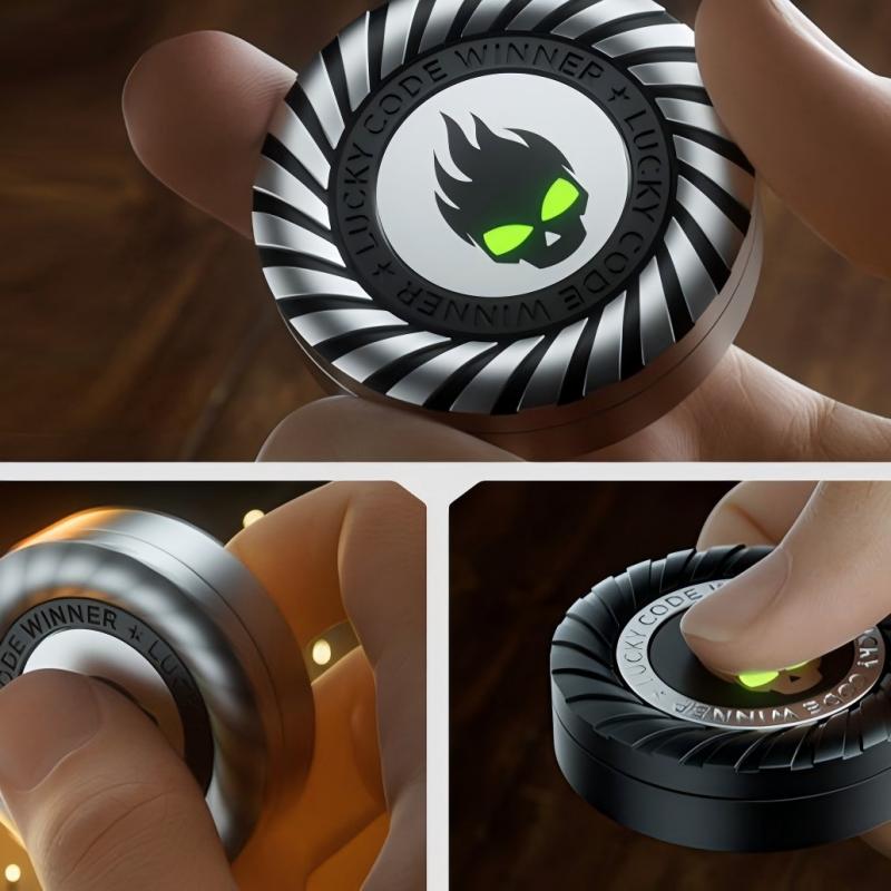 Silent Zinc Alloy Fidget Spinner for Adults — Devil Skull 3-in-1