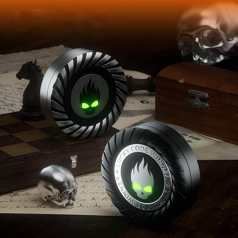 Silent Zinc Alloy Fidget Spinner for Adults — Devil Skull 3-in-1