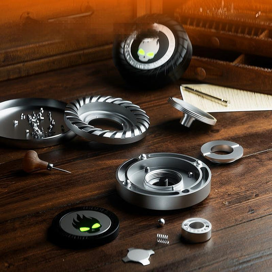 Devil Skull Fidget Spinner | 3-in-1 Ratchet Coin EDC Toy | Metal Stress Relief Gift