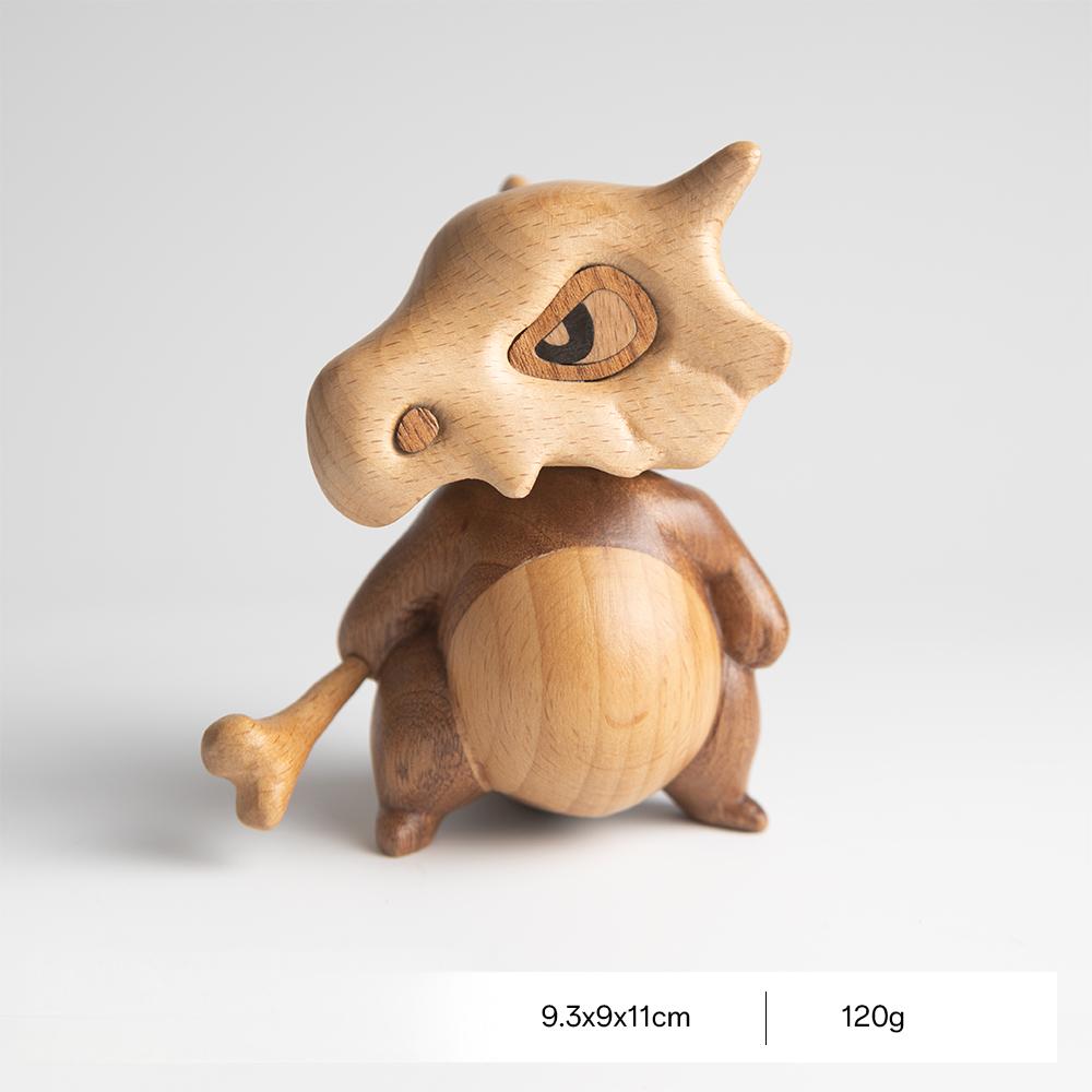 Dinosaur Wood Sculpture - Handcrafted Desktop Art Ornament