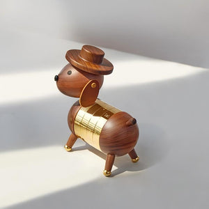 Dog Calendar Desktop Ornament - handcrafted wood, creative gift, Desk & Home Decor - alternate angle