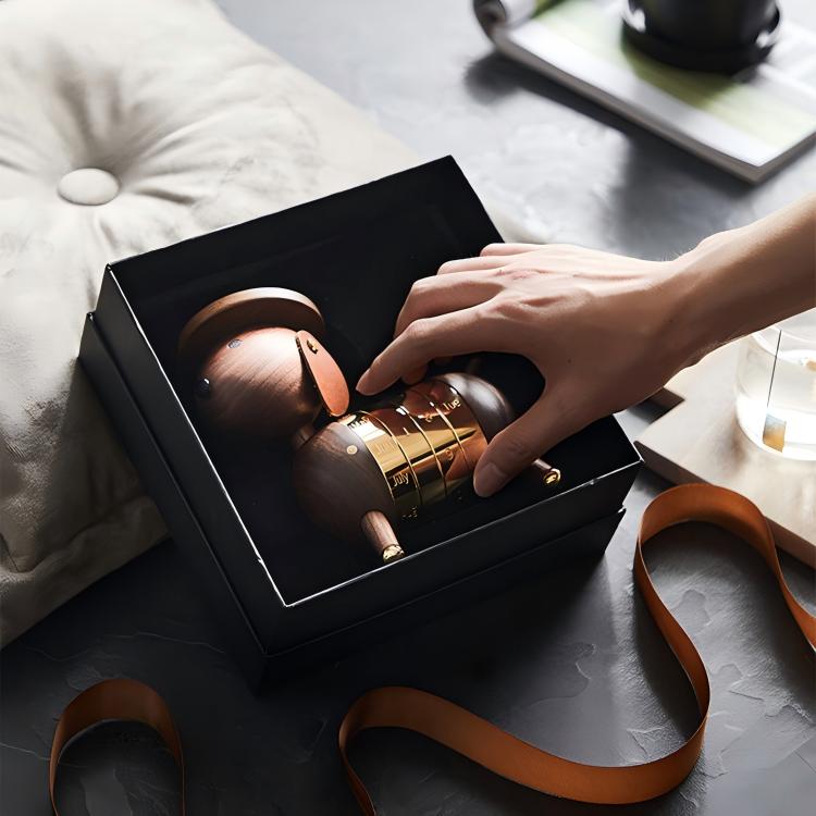 Dog Calendar Desktop Ornament | Magnetic Perpetual Calendar | Premium Wood Gift