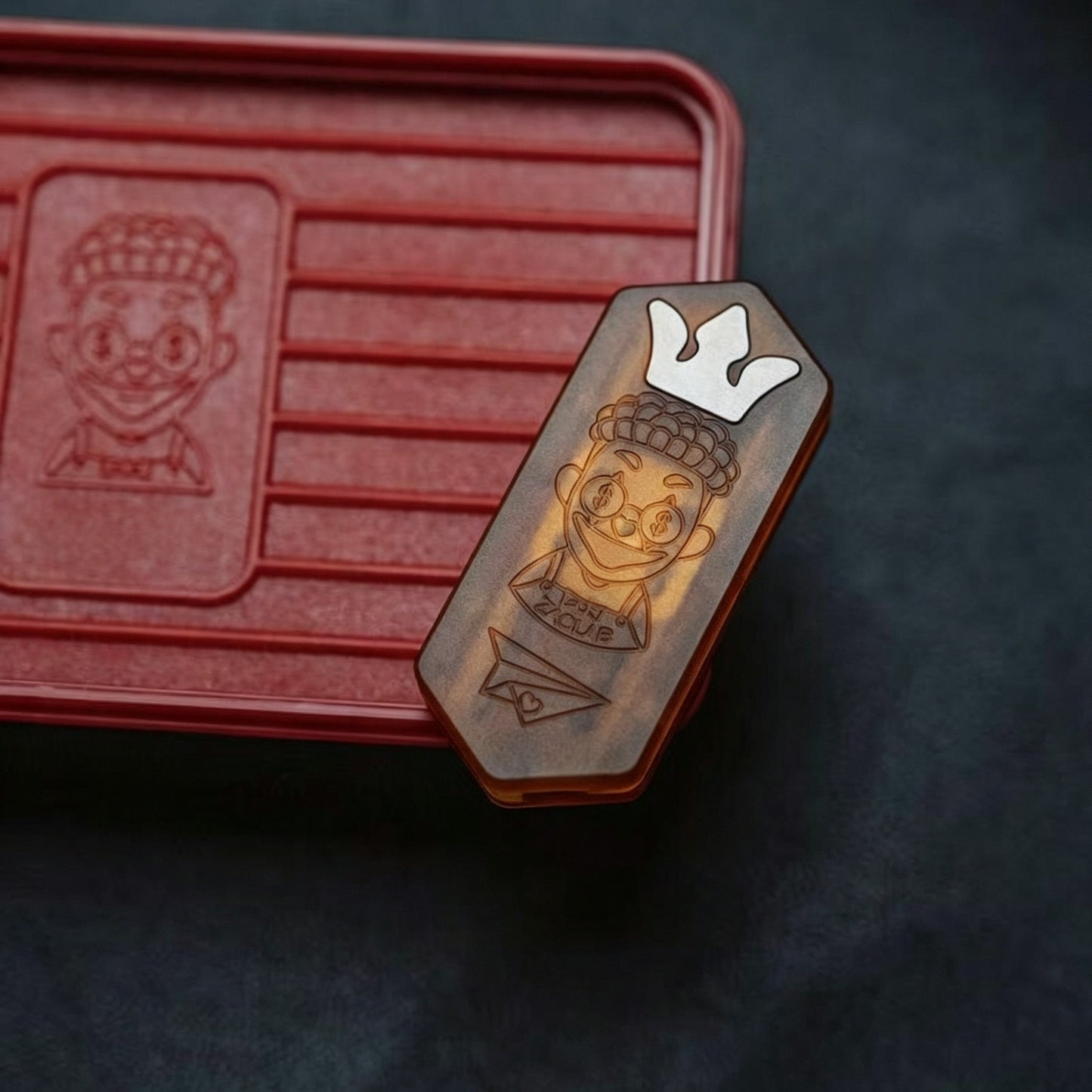 Dream Boldly PEI Magnetic Push Card | Airplane EDC Fidget | Glossy & Frosted | Engravable