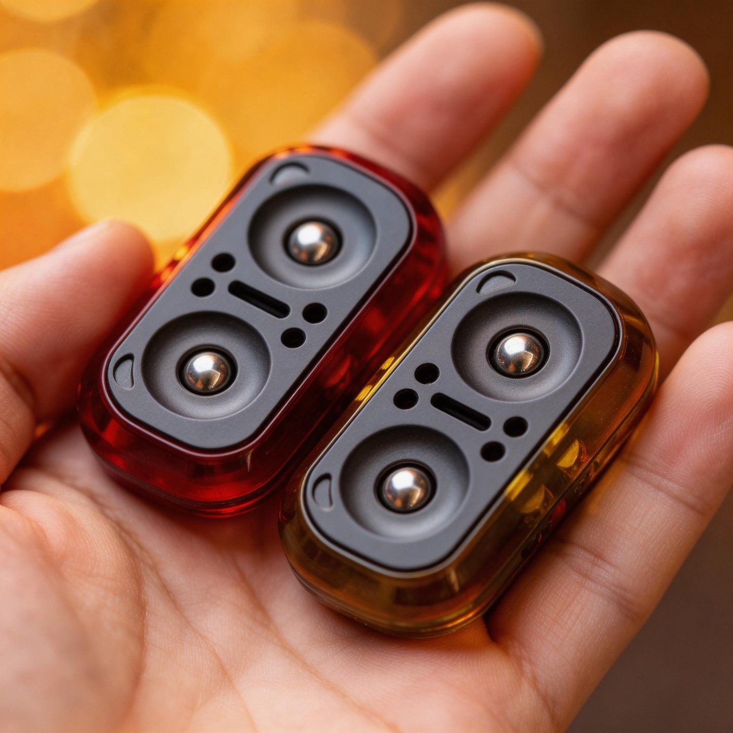 Dual Ball Silent EDC Fidget Toy - stress relief, EDC tool, desk toys - close-up shot