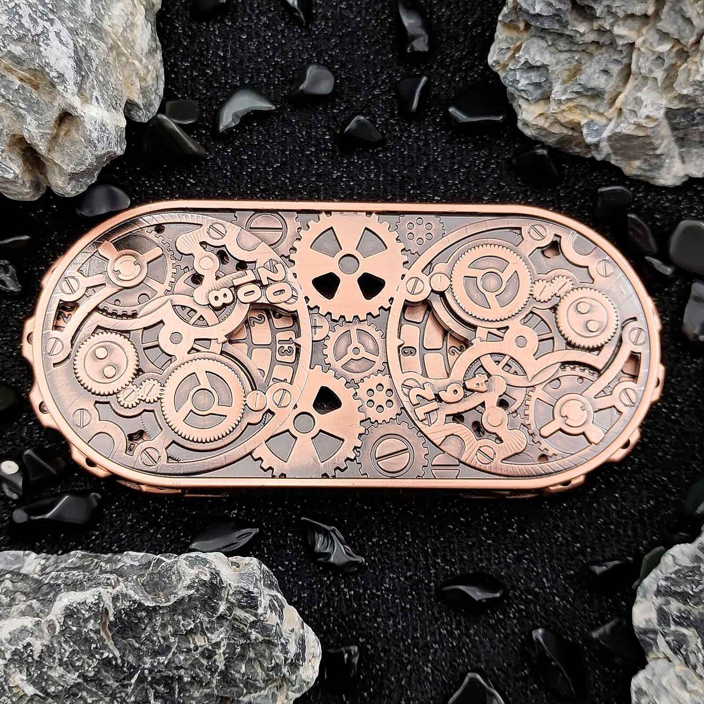 Dual Digital Gyro | 7-in-1 EDC Full Metal Dice | Steampunk Gear Stress Relief Toy