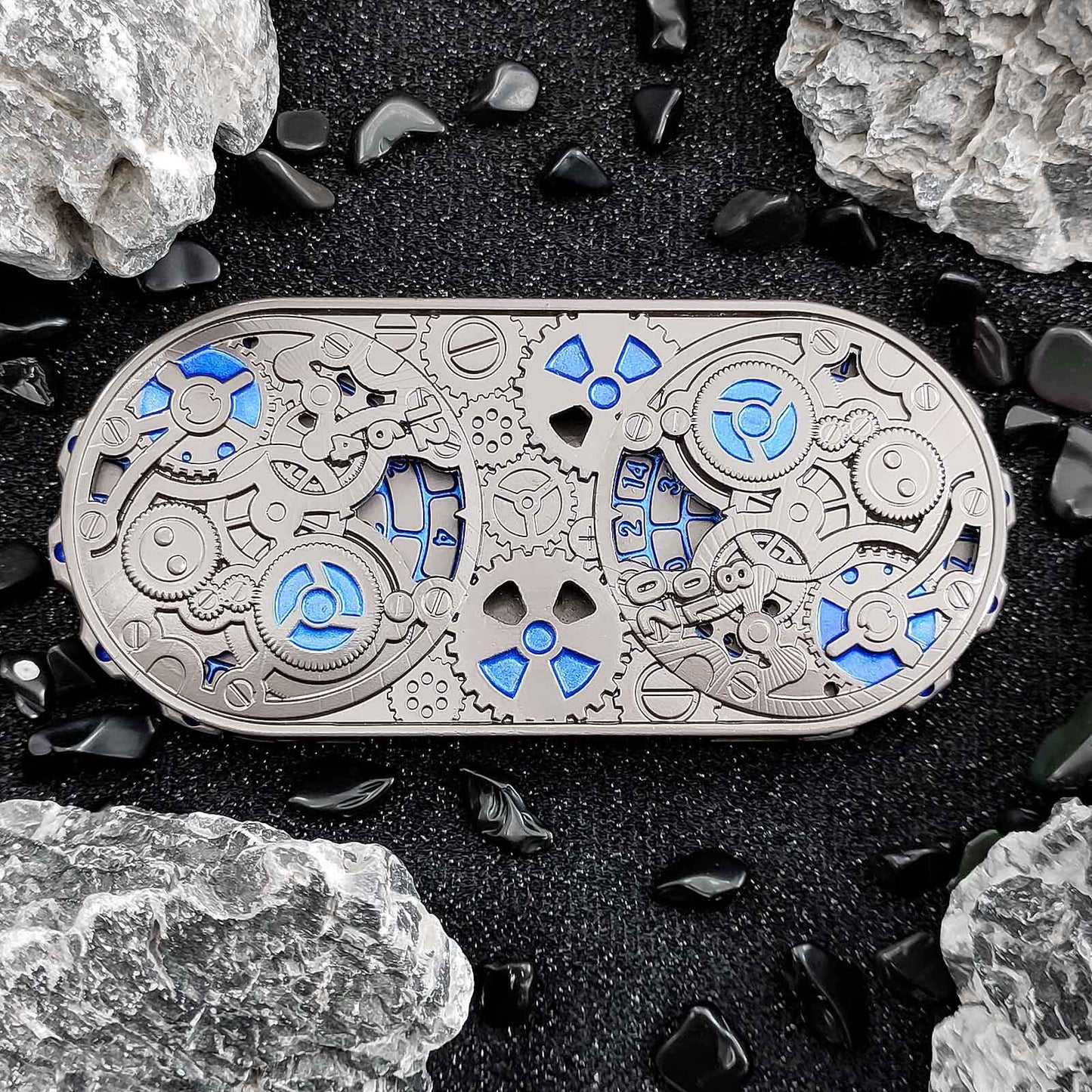 Dual Digital Gyro | 7-in-1 EDC Full Metal Dice | Steampunk Gear Stress Relief Toy