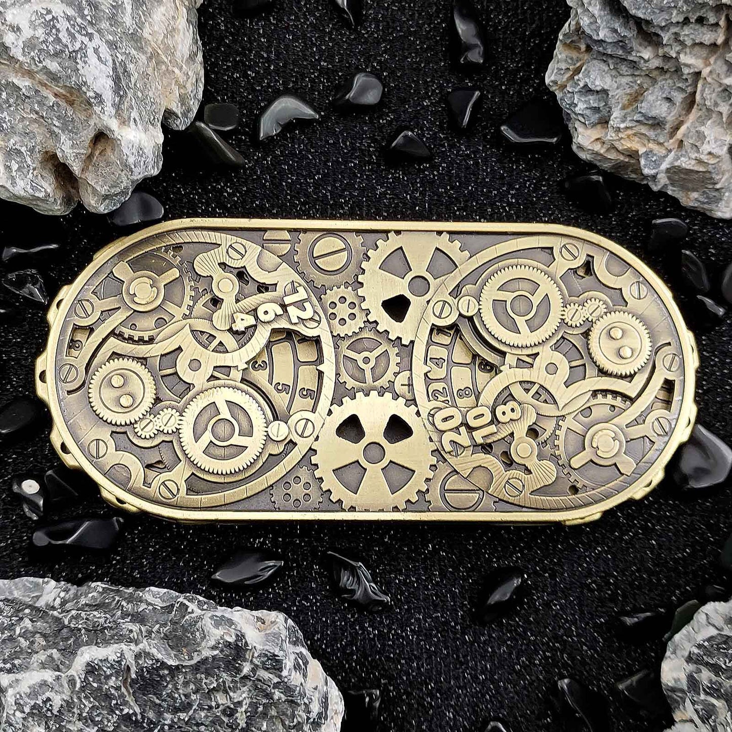 Dual Digital Gyro | 7-in-1 EDC Full Metal Dice | Steampunk Gear Stress Relief Toy