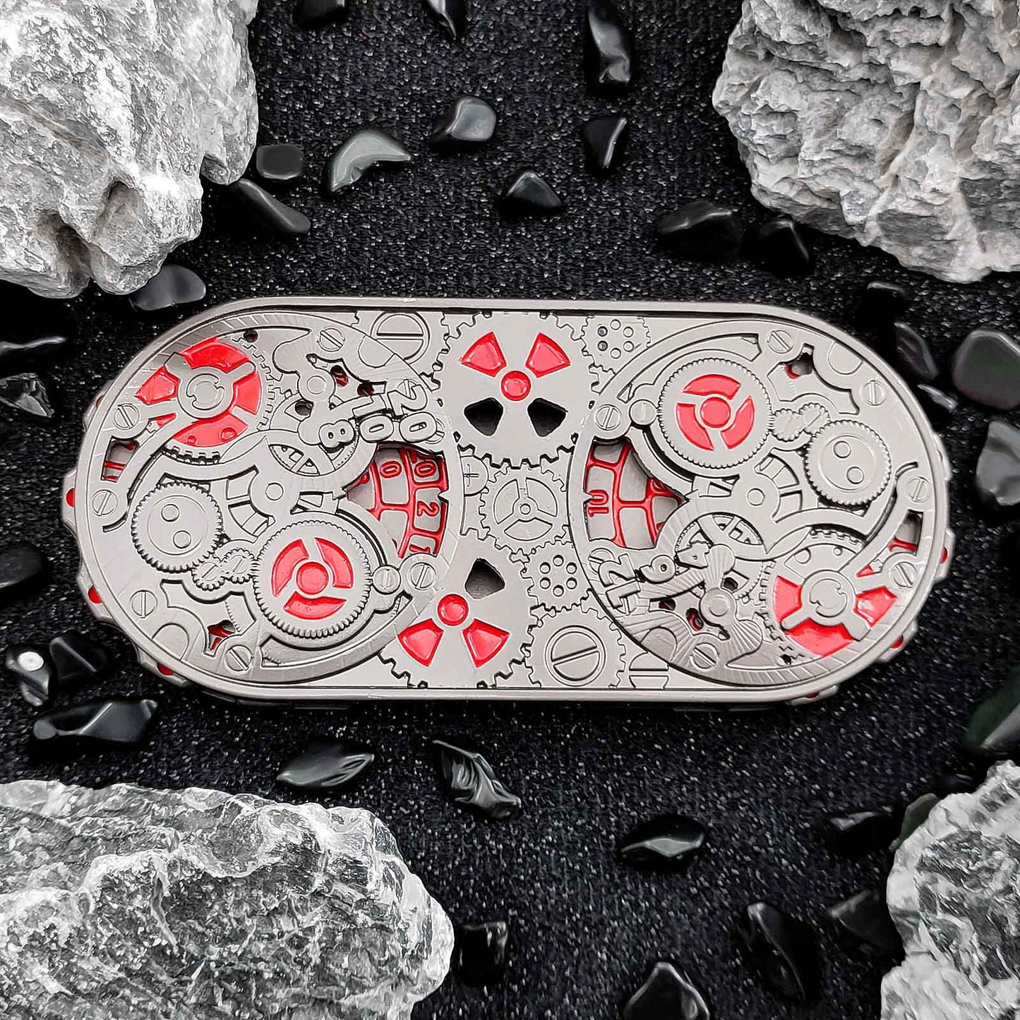 Dual Digital Gyro | 7-in-1 EDC Full Metal Dice | Steampunk Gear Stress Relief Toy