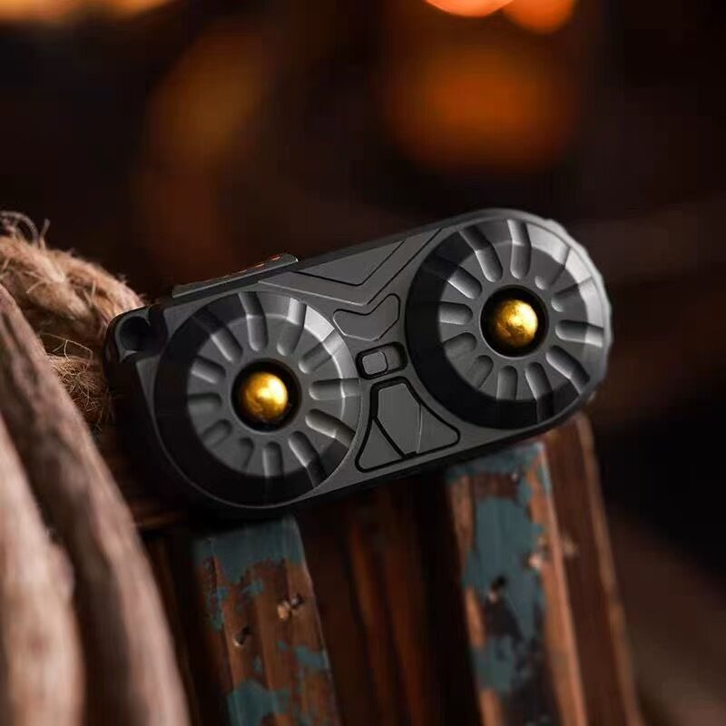 Dual Wheel Owl EDC Spinner | Independent Rotating Rings Stainless Steel Stress Relief Toy | Engravable