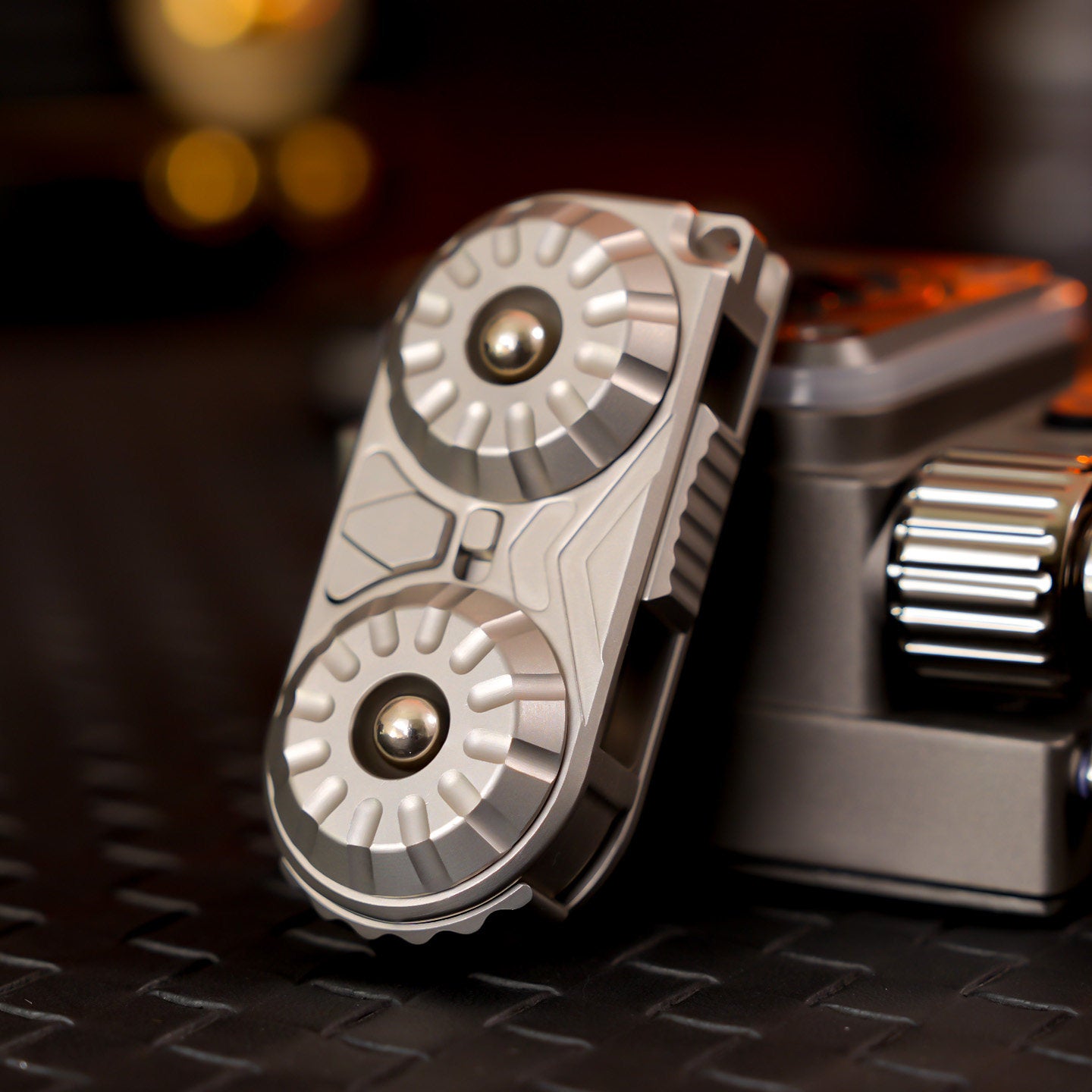 Dual Wheel Owl EDC Spinner | Independent Rotating Rings Stainless Steel Stress Relief Toy | Engravable