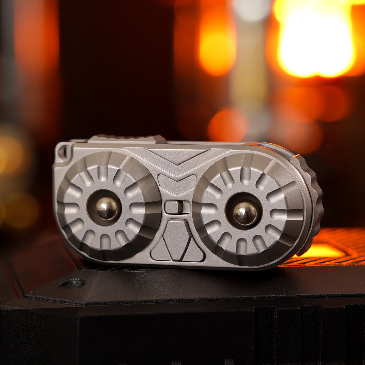 Dual Wheel Owl EDC Spinner | Independent Rotating Rings Stainless Steel Stress Relief Toy | Engravable