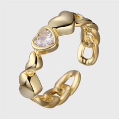 Silver Love Chain Ring for Your Gil