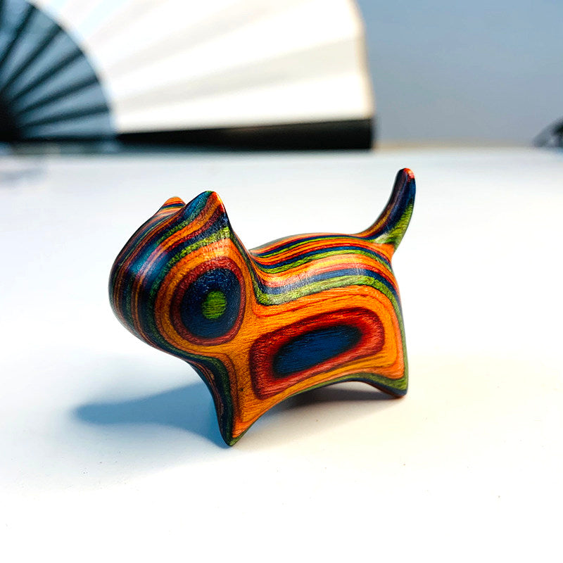 Ebony Wood Curious Cat Blind Box - blind box, cat figurine, desk decor - image 18