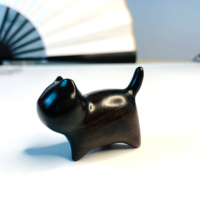 Ebony Wood Curious Cat Blind Box - blind box, cat figurine, desk decor - image 19