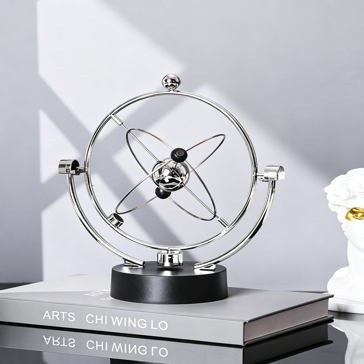Electromagnetic Kinetic Chaos Pendulum | Perpetual Motion Desk Sculpture | 4 Styles | Engravable