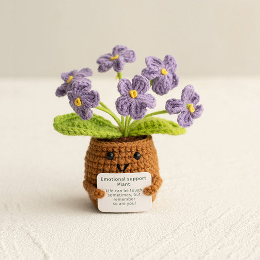 Emotional Support Plant | Handmade Crochet Flower Pot Blind Box | Cute Desk Decor Gift