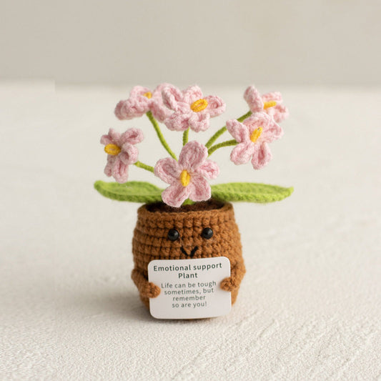 Emotional Support Plant | Handmade Crochet Flower Pot Blind Box | Cute Desk Decor Gift
