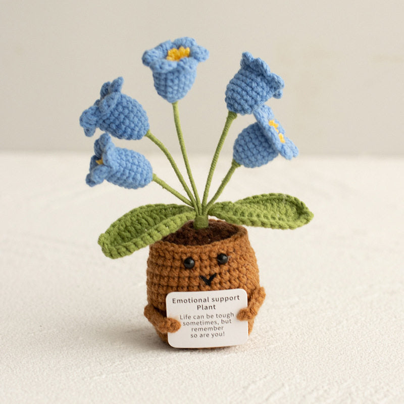 Emotional Support Plant | Handmade Crochet Flower Pot Blind Box | Cute Desk Decor Gift