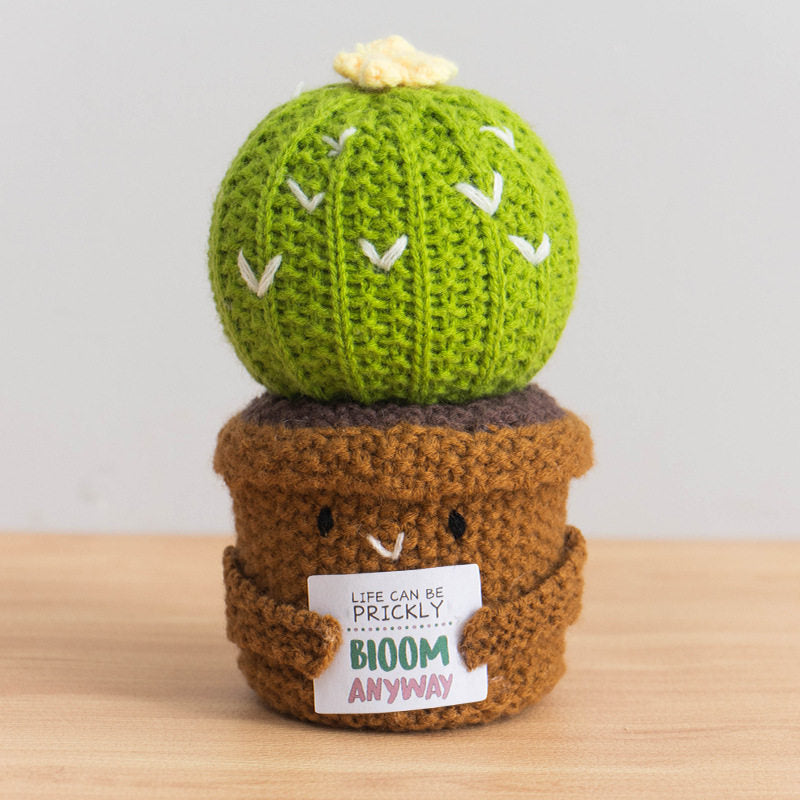 Emotional Support Plant | Handmade Crochet Flower Pot Blind Box | Cute Desk Decor Gift