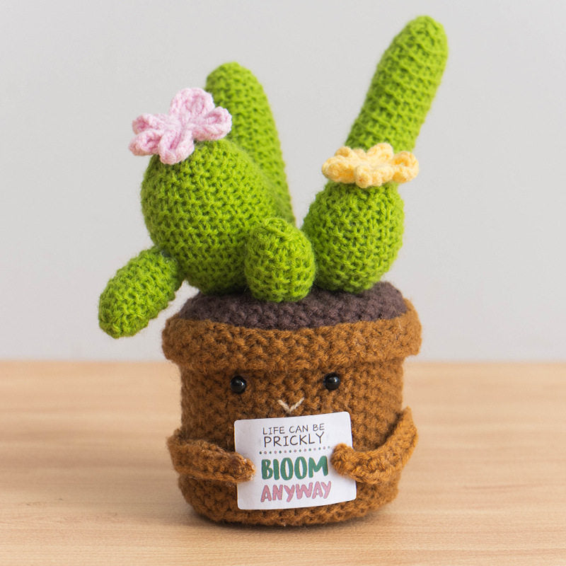 Emotional Support Plant | Handmade Crochet Flower Pot Blind Box | Cute Desk Decor Gift