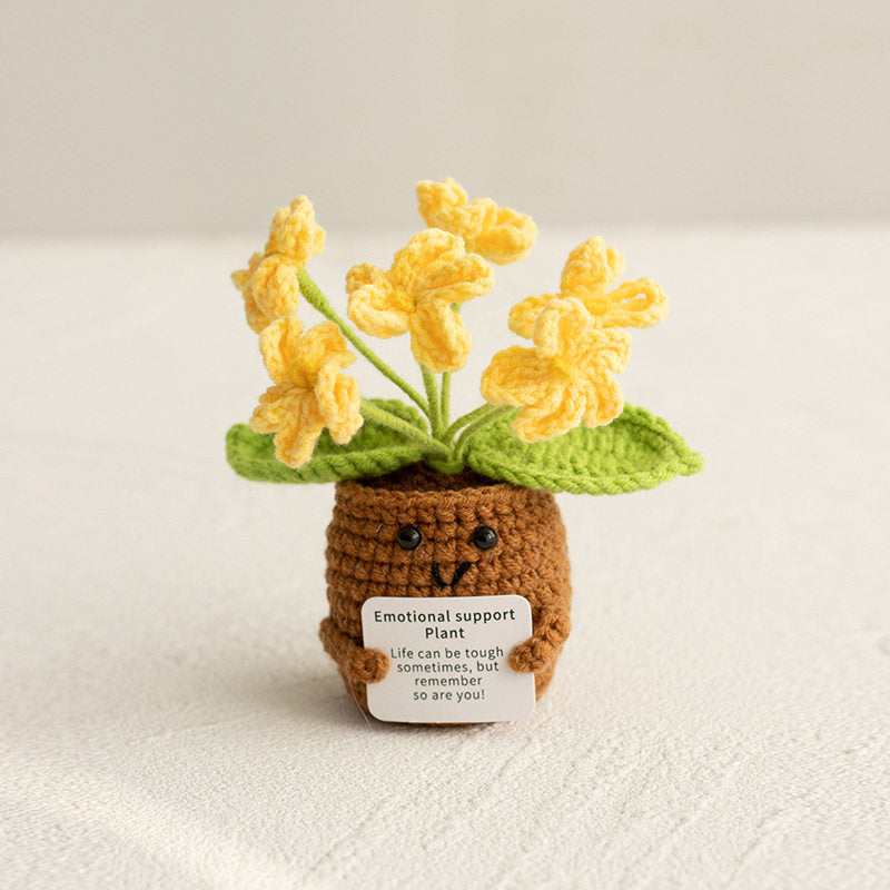 Emotional Support Plant | Handmade Crochet Flower Pot Blind Box | Cute Desk Decor Gift