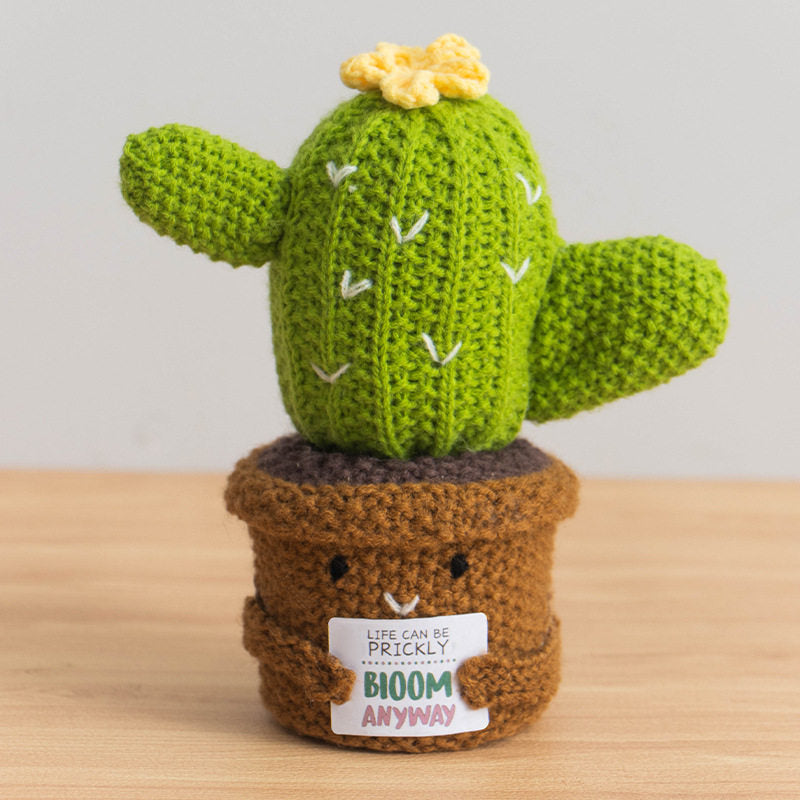 Emotional Support Plant | Handmade Crochet Flower Pot Blind Box | Cute Desk Decor Gift