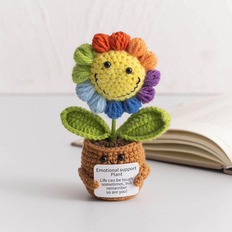 Emotional Support Plant | Handmade Crochet Flower Pot Blind Box | Cute Desk Decor Gift