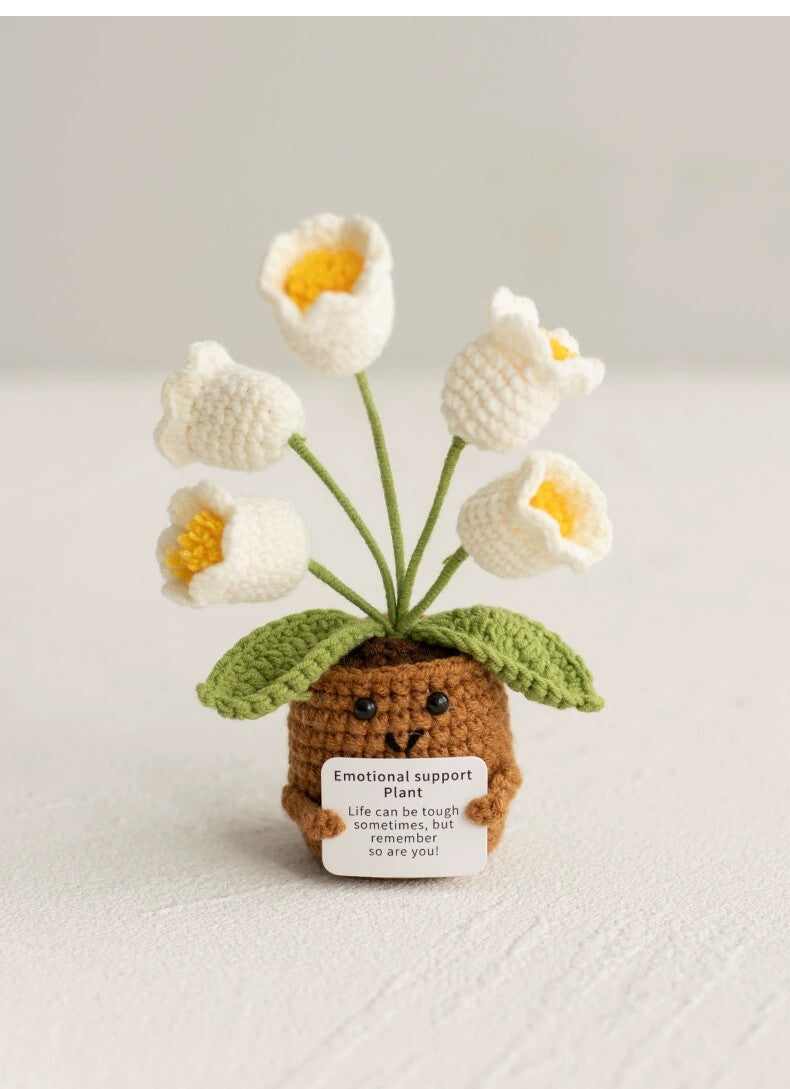 Emotional Support Plant | Handmade Crochet Flower Pot Blind Box | Cute Desk Decor Gift