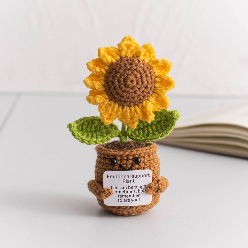 Emotional Support Plant | Handmade Crochet Flower Pot Blind Box | Cute Desk Decor Gift