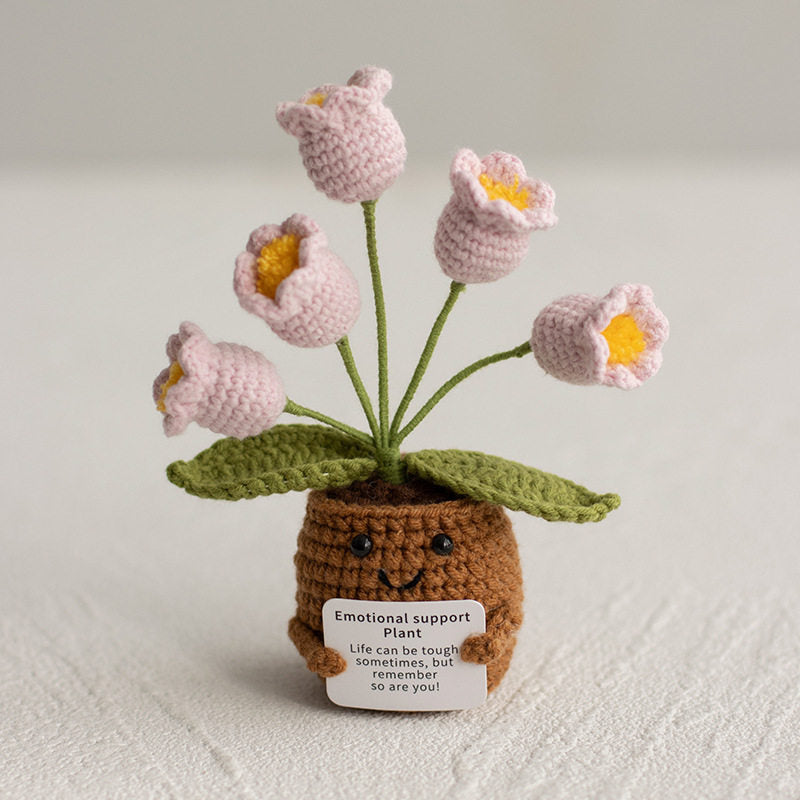 Emotional Support Plant | Handmade Crochet Flower Pot Blind Box | Cute Desk Decor Gift