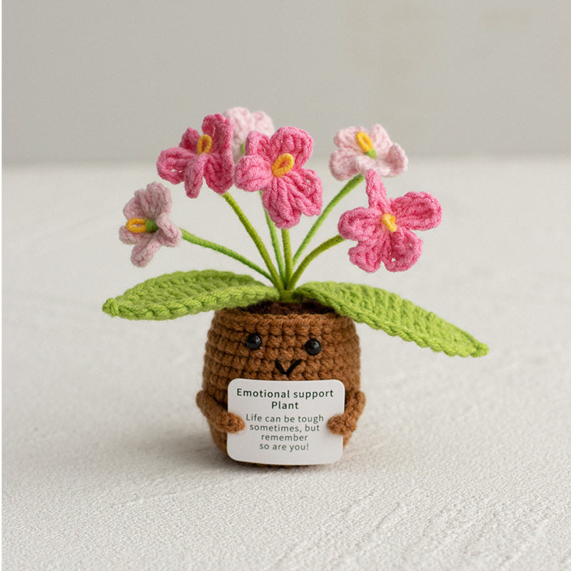 Emotional Support Plant | Handmade Crochet Flower Pot Blind Box | Cute Desk Decor Gift