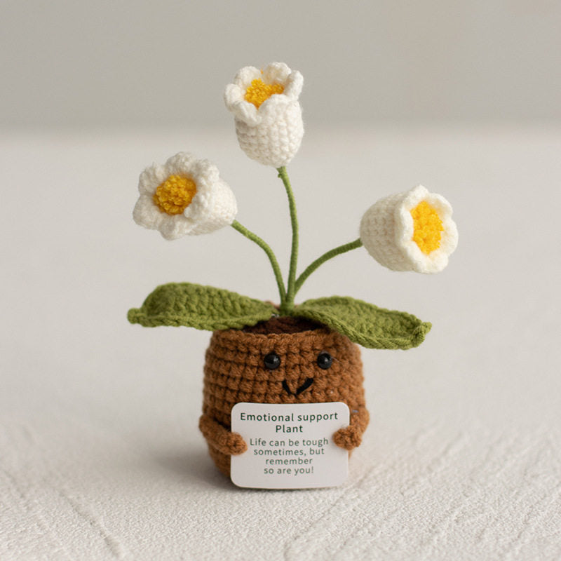 Emotional Support Plant | Handmade Crochet Flower Pot Blind Box | Cute Desk Decor Gift
