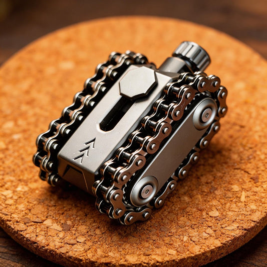 Finger Tank Flywheel Fidget Spinner - fidget spinner, EDC tool, mechanical toy - alternate angle