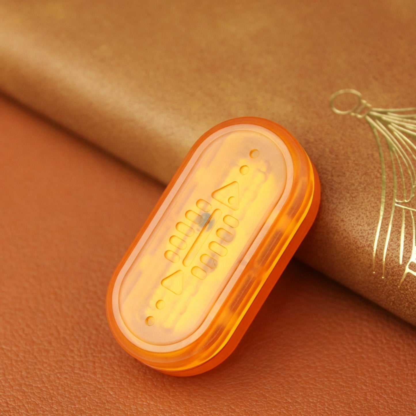 Fishbone EDC Mechanical Push Card | PMMA Dual-Track Click | 3 Colors | Engravable Fidget Toy