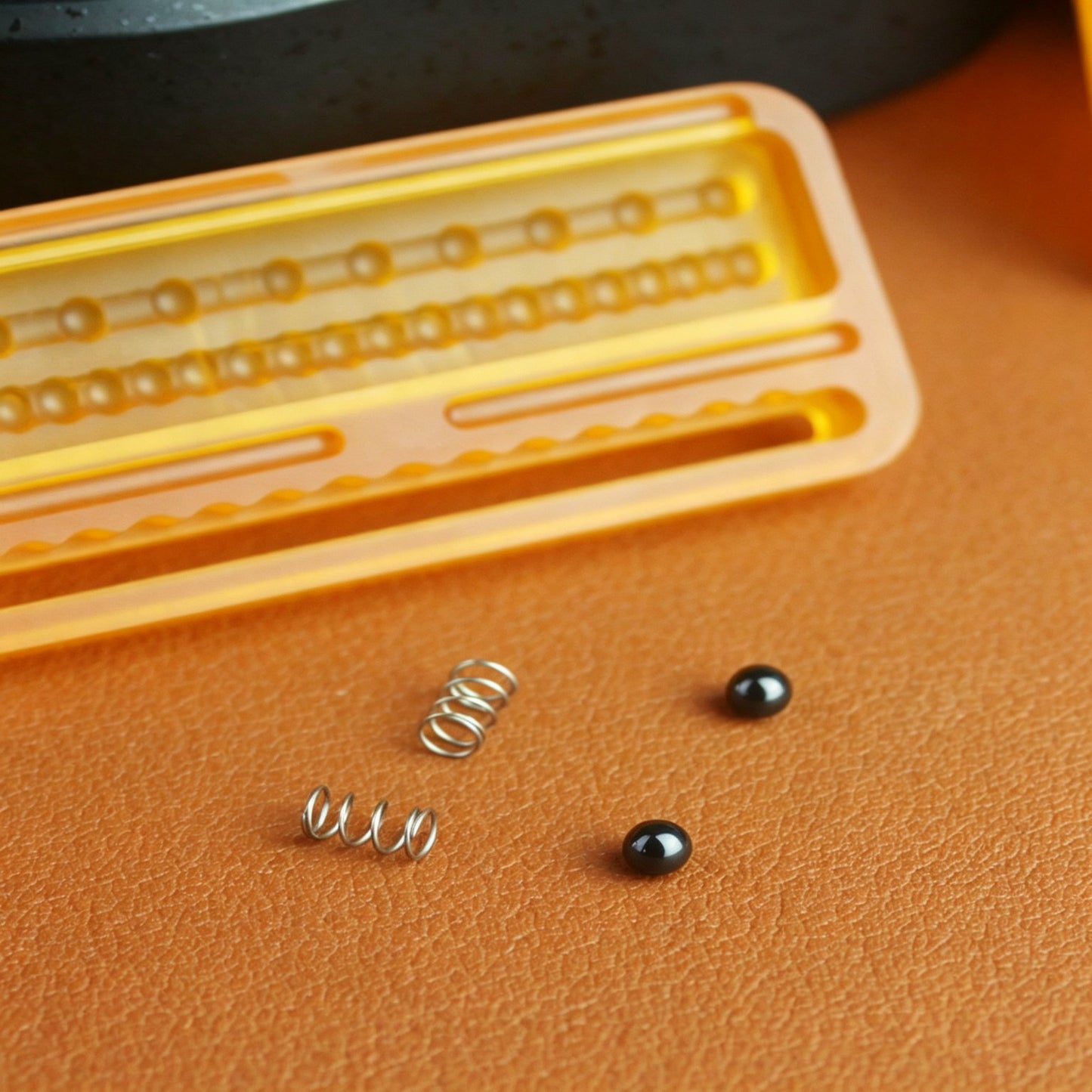 Fishbone Magnetic Bead Slider EDC | Triple-Track PMMA | Push + Bead Jump | Stress Relief | Engravable