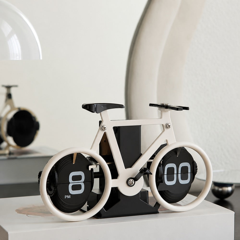 Retro automatic flip clock desk decor with vintage styling