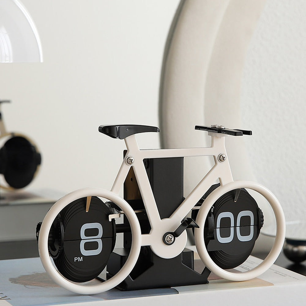 Large flip clock matte black with decorative book