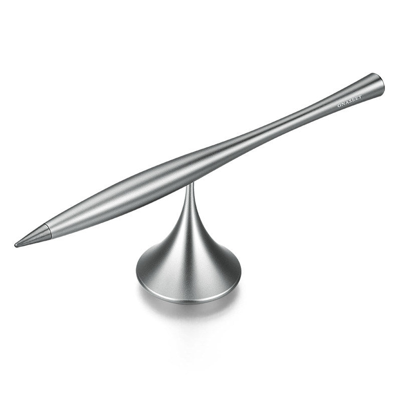 Forever Pen | Inkless Metal Stress Relief Pen with Stand | 360° Rotating Aluminum Alloy Desk Pen