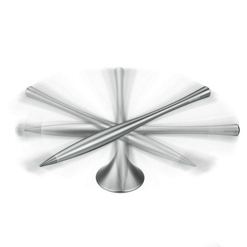 Forever Pen | Inkless Metal Stress Relief Pen with Stand | 360° Rotating Aluminum Alloy Desk Pen