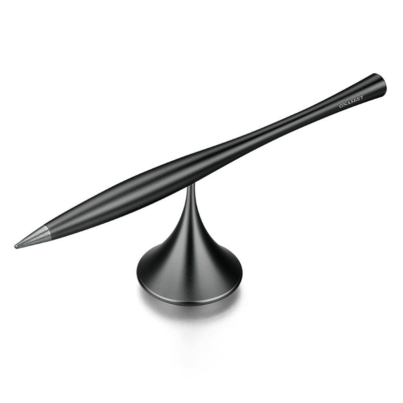 Forever Pen | Inkless Metal Stress Relief Pen with Stand | 360° Rotating Aluminum Alloy Desk Pen