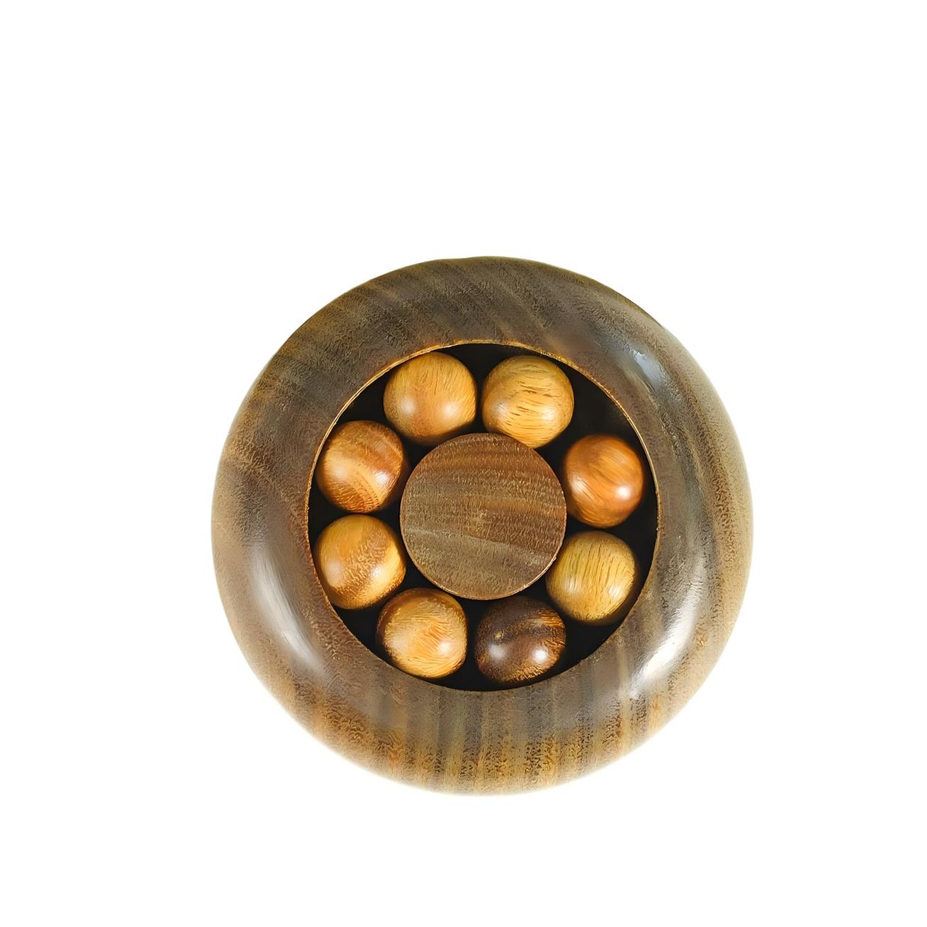 Fortune Wheel Wood Fidget Ornament | Natural Wood Spinning Ball Desk Toy | Stress Relief | Engravable