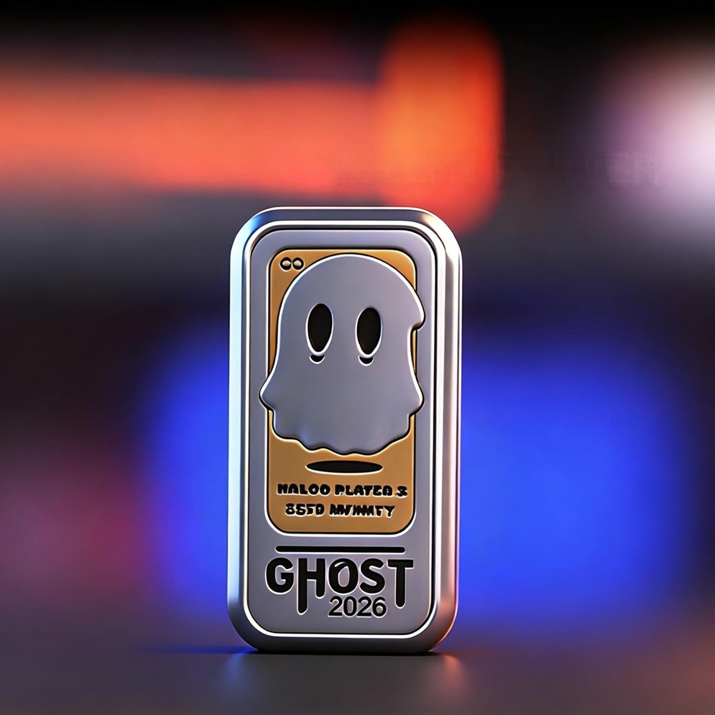 Ghost 2026 EDC Push-Card | Dual-Rail 32-Step Mechanism | 6 Materials | Ghost Relief | Engravable